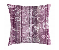 Flowers Leaves Retro Pillow Cover
