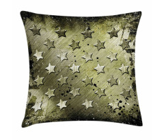 Grunge Effect Stars Pillow Cover