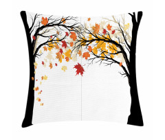 Trees with Dried Leaves Pillow Cover