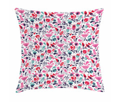 Ornate Swirls Tulip Art Pillow Cover