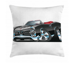 Nostalgic Sports Car Pillow Cover