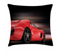 Futuristic Red Sports Pillow Cover