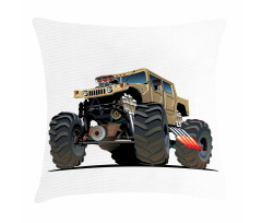 Monster Truck Racing Pillow Cover