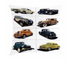 Collage of Fifties Car Pillow Cover