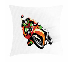 Motorcycle Racer Sport Pillow Cover