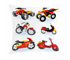 Motorcycle Hippie Pillow Cover