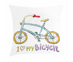Bicycle Kids Love Words Pillow Cover
