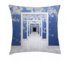 Sky Clouds on Walls Pillow Cover