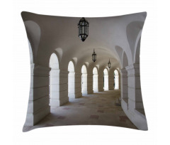 Medieval Art Corridor Pillow Cover