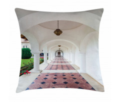 Arched Colonnade Hallway Pillow Cover