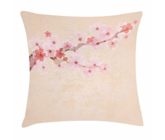 Pink Cherry Blossoms Pillow Cover