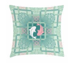 Dolphin Couple Asian Pillow Cover