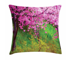 Spring Garden Landscape Pillow Cover