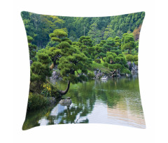 River Landscape Trees Pillow Cover