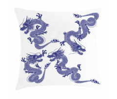 Japanese Dragons Mythical Pillow Cover