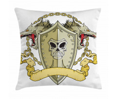 Shield Dragon Medieval Pillow Cover
