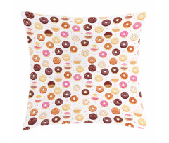 Colorful Yummy Donuts Pillow Cover