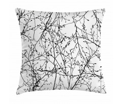Branches with Leaves Buds Pillow Cover