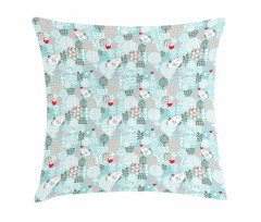 Birds Hearts Flowers Pillow Cover