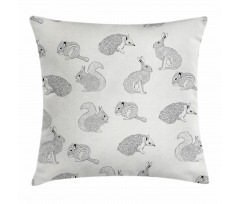 Birds and Floral Patterns Pillow Cover