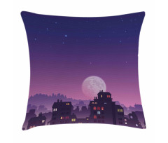 Moon Starry Night Sky Pillow Cover