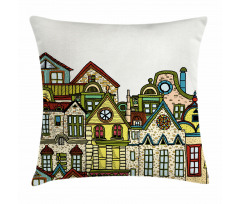 Old Town View Art Pillow Cover