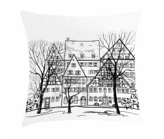 European Town Street Pillow Cover