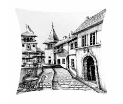 Old Town Street Peaceful Pillow Cover