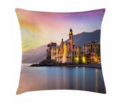 Old Mediterranean Town Pillow Cover