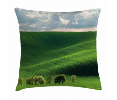 Cloudy Meadow Hills Pillow Cover