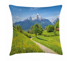 Wild Flowers in Alps Pillow Cover