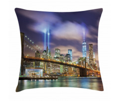 Manhattan Skyline USA Pillow Cover