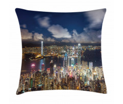 Night View Hong Kong Pillow Cover