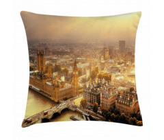 London Aerial Scenery Pillow Cover