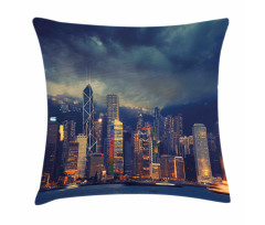 Hong Kong Cityscape Pillow Cover