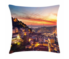 Cityscape of Lisbon Pillow Cover