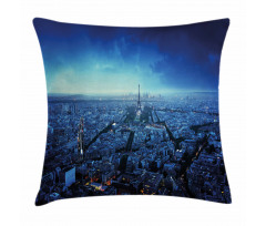 Eiffel Tower Cityscape Pillow Cover