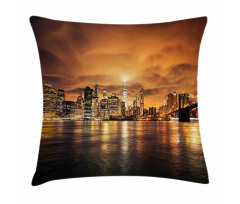 Manhattan at Sunset Pillow Cover