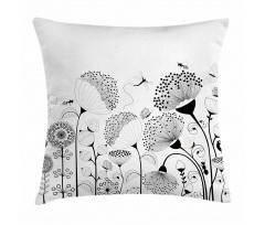 Blooming Flower Bee Pillow Cover