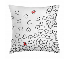 Wedding Heart Shape Pillow Cover