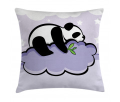 Sleeping Panda on Cloud Pillow Cover