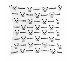 Panda Bow Tie Pillow Cover