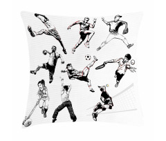 Various Sports Athletes Pillow Cover