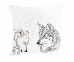 Sketchy Portraits Wildlife Pillow Cover