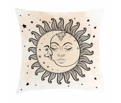 Sun and Moon Mystical Pillow Cover