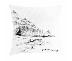 Pine Forest Countryside Pillow Cover