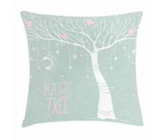 Stars Moon Pastel Colored Pillow Cover