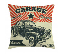60's Retro Car Pop Art Pillow Cover