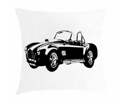 Classic Car Silhouette Pillow Cover