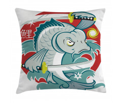 Samurai Martial Art Pillow Cover